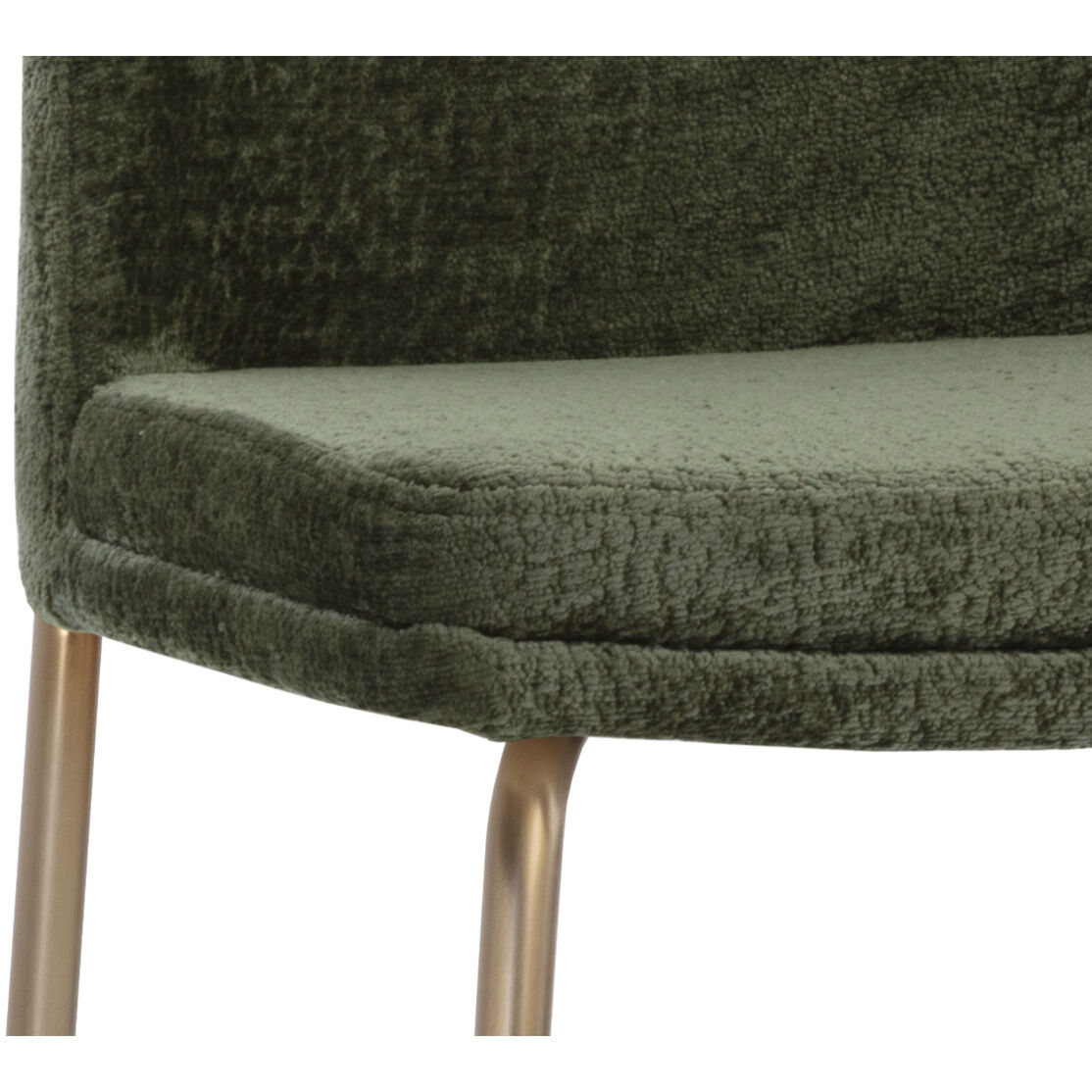 Zeke 37.75 inch Antique Brass / Bergen Olive Counter Stool